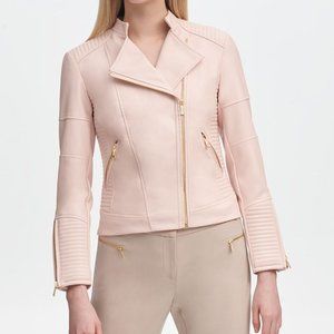 Calvin Klein Pink Leather Jacket, Size S CH P